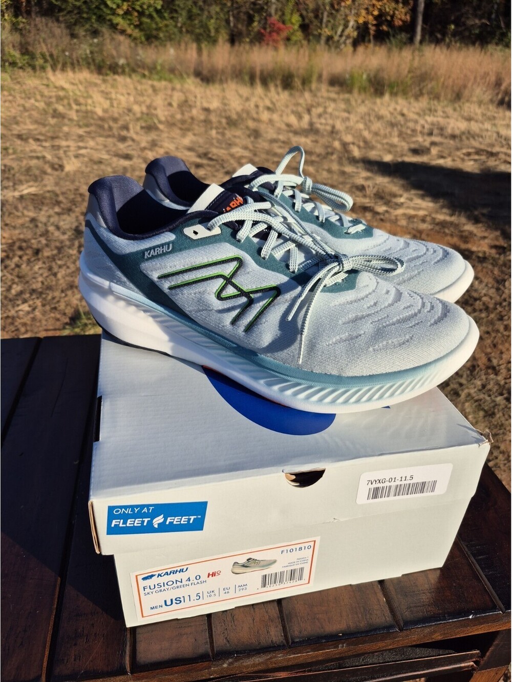 Karhu Men's Fusion 4.0 US 11.5 M Lunar Rock & Tumeric Mesh Running WIDE - $160